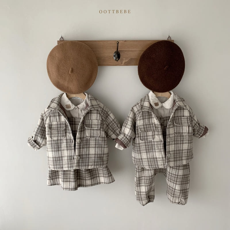 OOTT BEBE - Korean Children Fashion - #Kfashion4kids - Mood Check One-piece - 6
