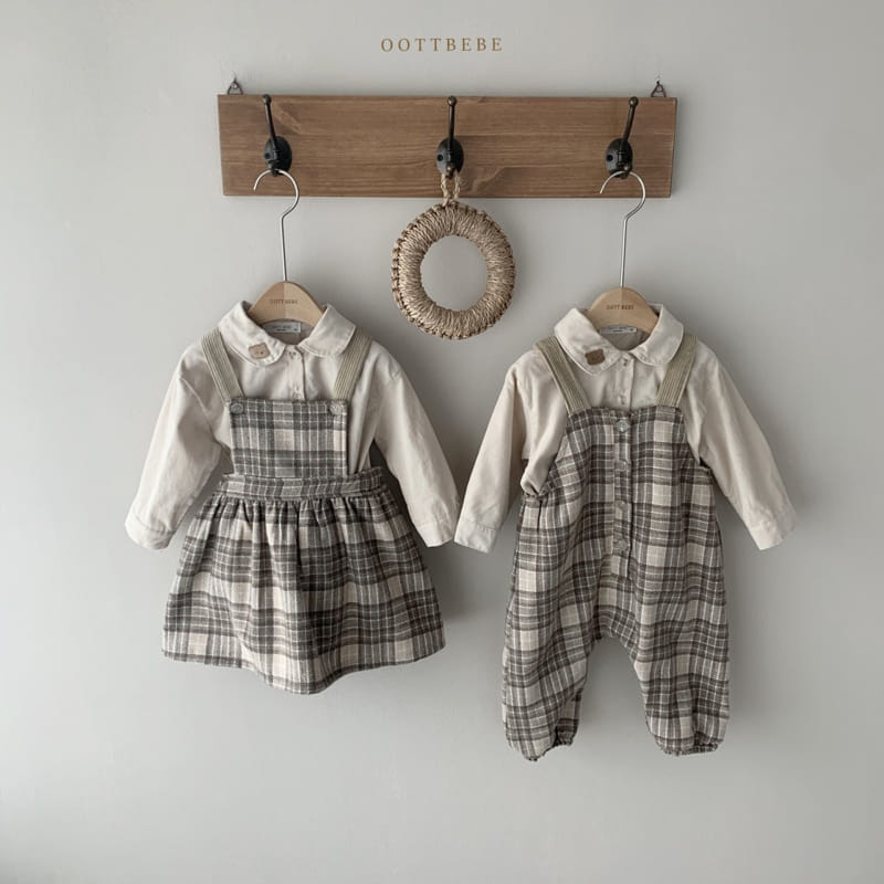 OOTT BEBE - Korean Children Fashion - #Kfashion4kids - Mood Check One-piece - 8