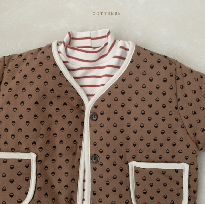 OOTT BEBE - Korean Children Fashion - #Kfashion4kids - Roasted Chestnut Padding Top Bottom Set - 10