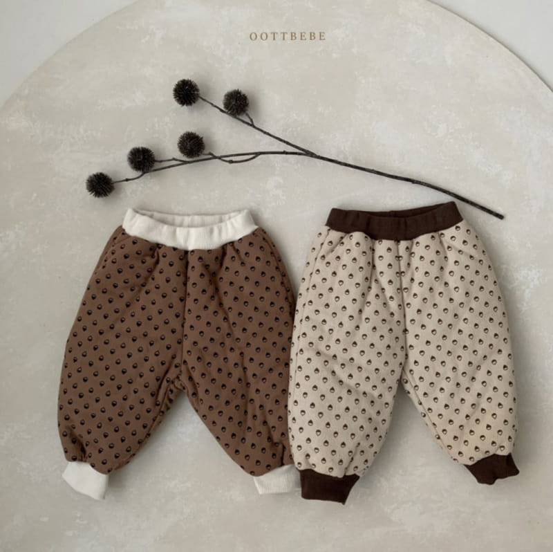 OOTT BEBE - Korean Children Fashion - #Kfashion4kids - Roasted Chestnut Padding Top Bottom Set - 11