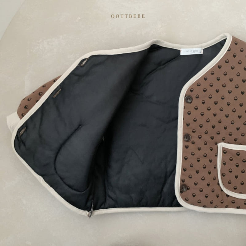OOTT BEBE - Korean Children Fashion - #Kfashion4kids - Roasted Chestnut Padding Top Bottom Set - 7