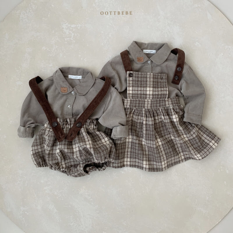 OOTT BEBE - Korean Children Fashion - #Kfashion4kids - Mood Check Bloomer - 5