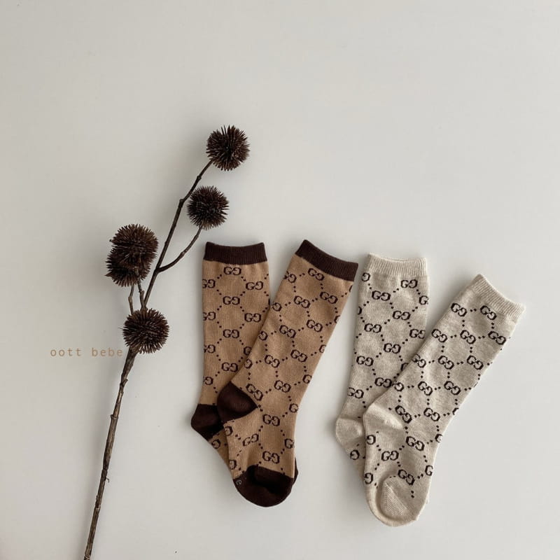 OOTT BEBE - Korean Children Fashion - #Kfashion4kids - Bear Knee Socks [set of 3] - 8