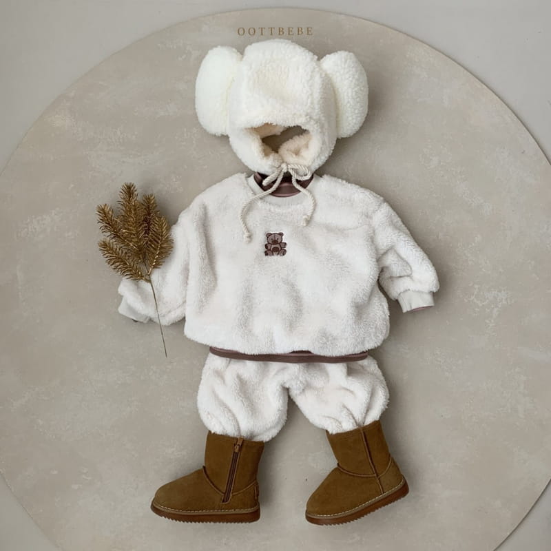 OOTT BEBE - Korean Children Fashion - #Kfashion4kids - Mongsil Bear Top Bottom Set