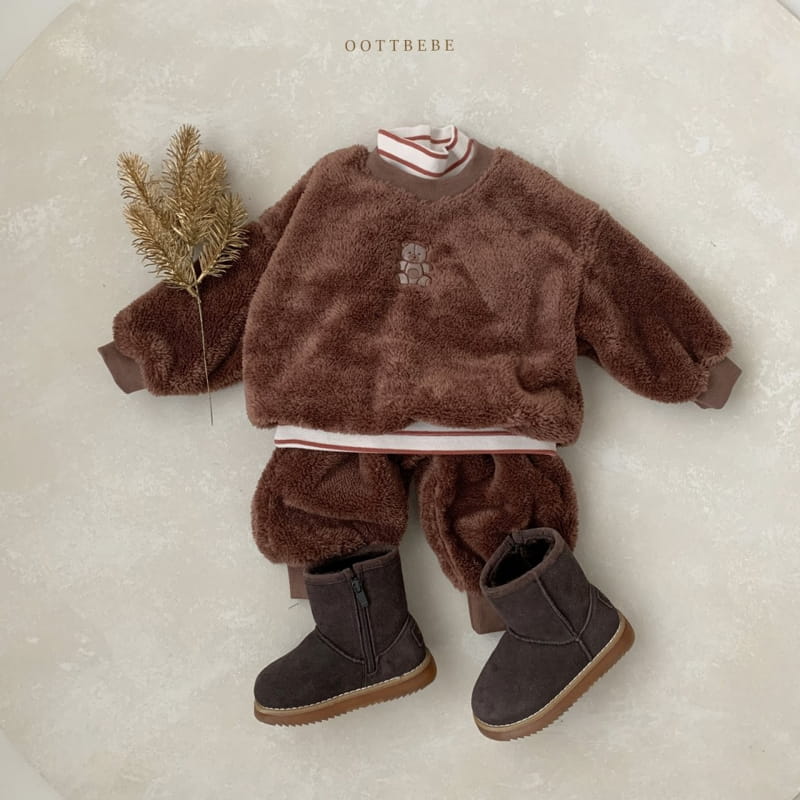 OOTT BEBE - Korean Children Fashion - #Kfashion4kids - Mongsil Bear Top Bottom Set - 10