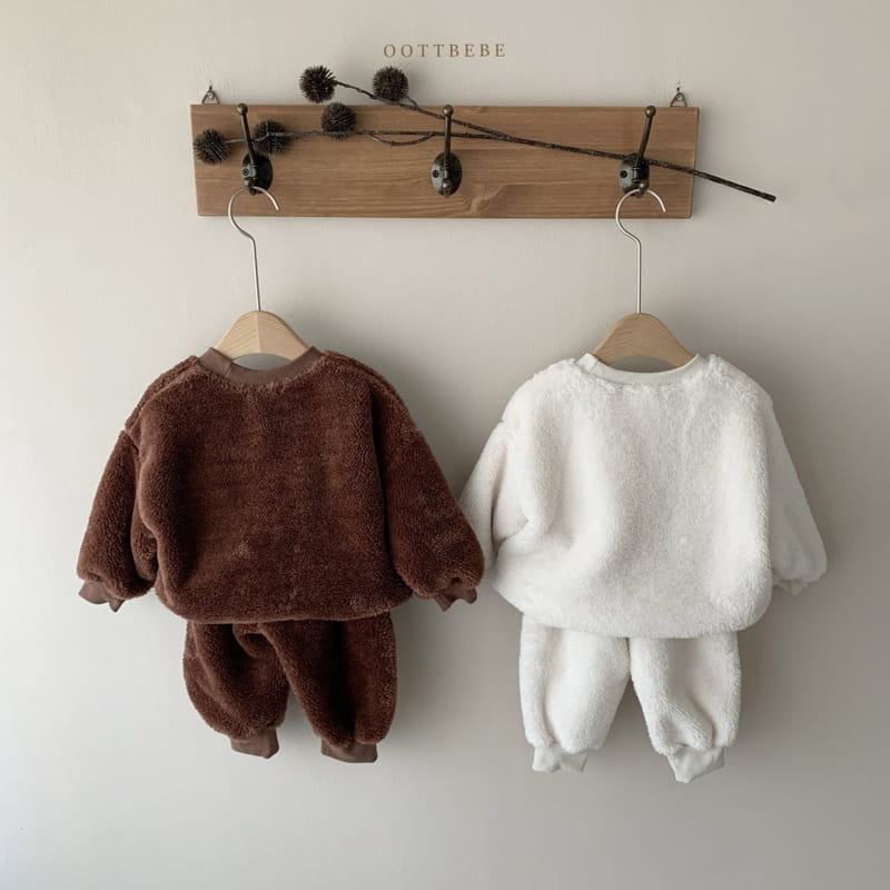 OOTT BEBE - Korean Children Fashion - #Kfashion4kids - Mongsil Bear Top Bottom Set - 12