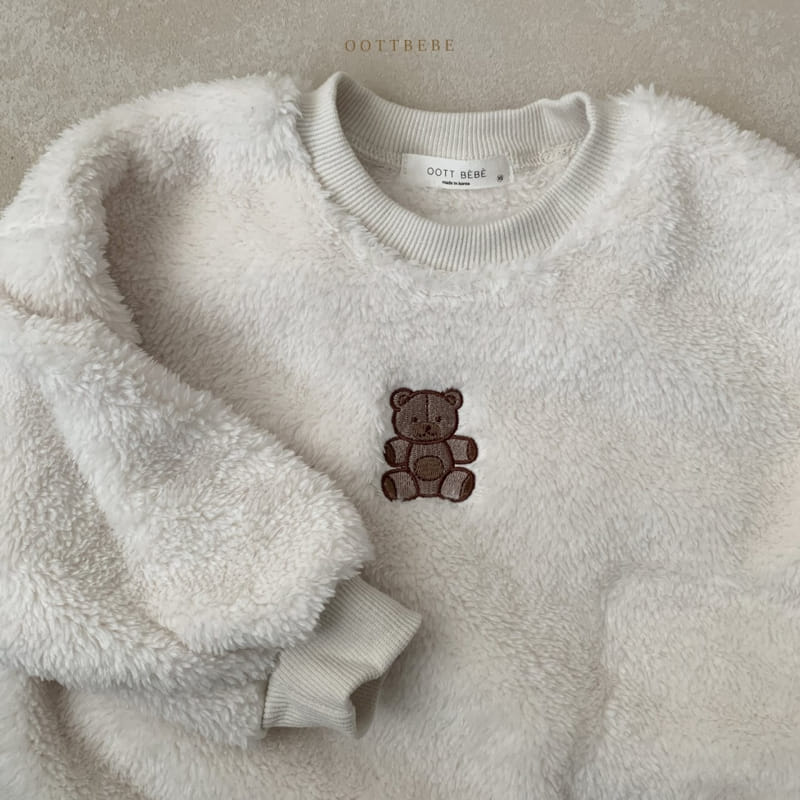 OOTT BEBE - Korean Children Fashion - #Kfashion4kids - Mongsil Bear Top Bottom Set - 6