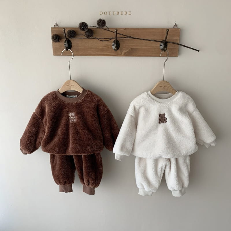 OOTT BEBE - Korean Children Fashion - #Kfashion4kids - Mongsil Bear Top Bottom Set - 7