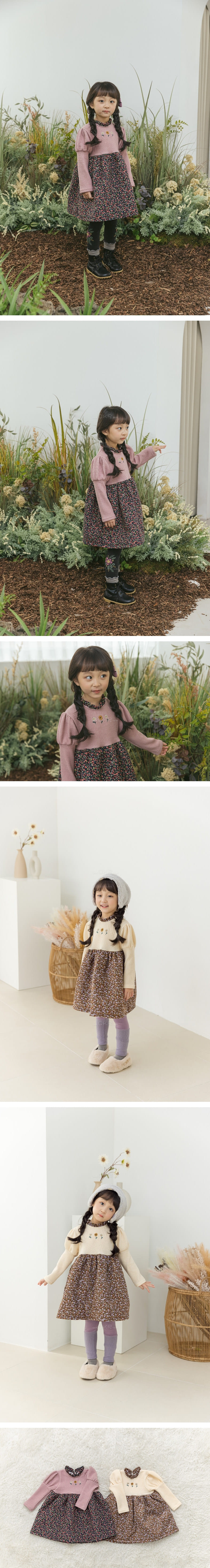 ORANGE MOM - Korean Children Fashion - #Kfashion4kids - Knit Color One-piece