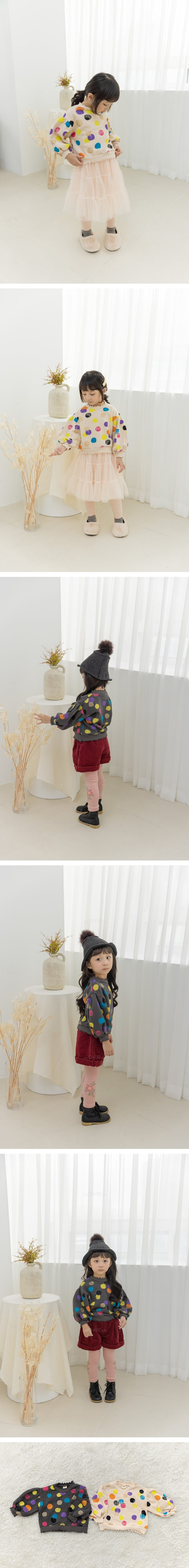 ORANGE MOM - Korean Children Fashion - #Kfashion4kids - Rib Dots Tee