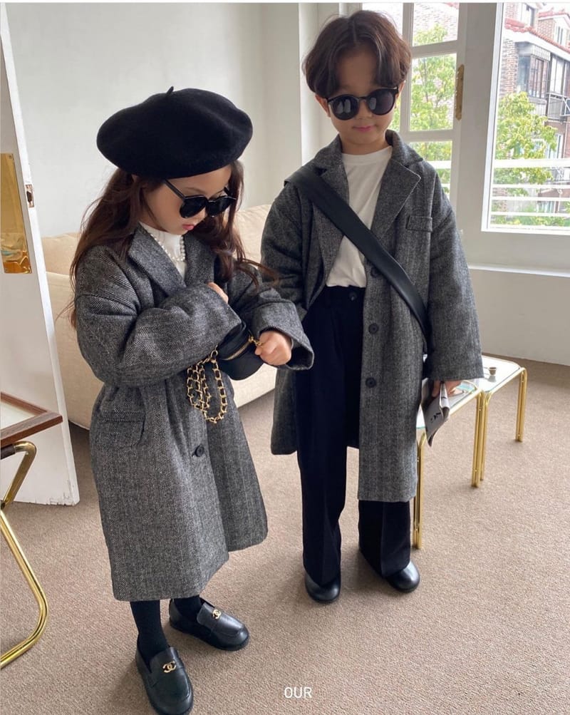 OUR - Korean Children Fashion - #Kfashion4kids - Herringbone Coat - 5