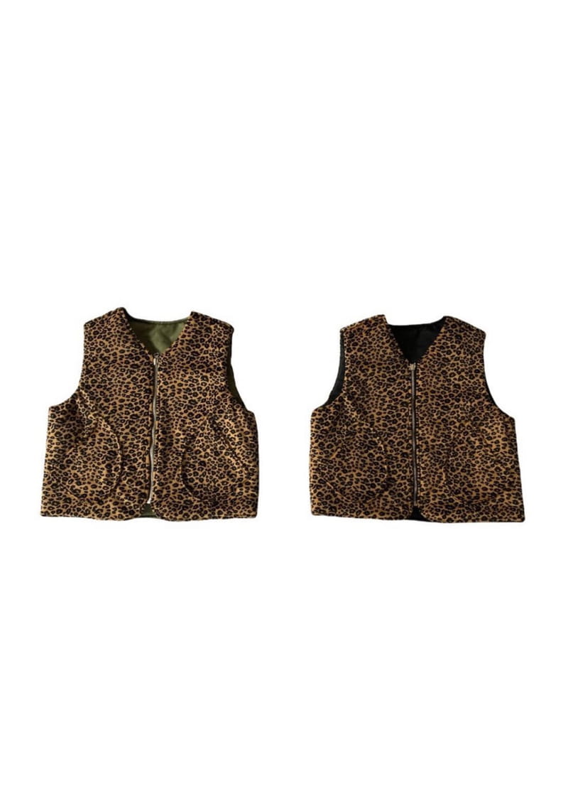 OUR - Korean Children Fashion - #Kfashion4kids - Rivers Leopard Vest - 2