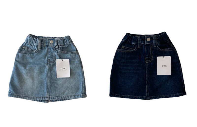 OUR - Korean Children Fashion - #Kfashion4kids - Ness Denim Skirt - 3