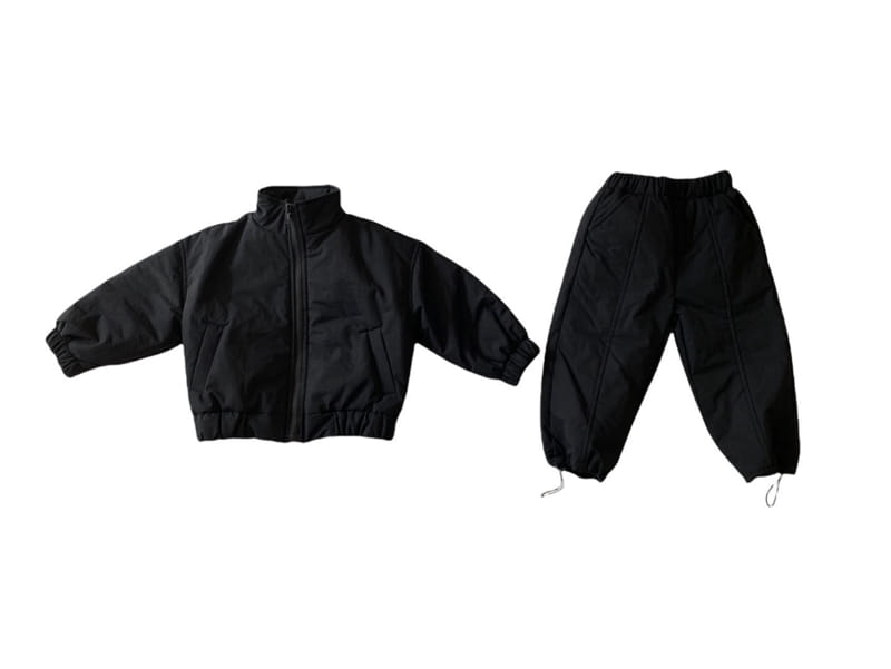 OUR - Korean Children Fashion - #Kfashion4kids - Fleece Padding Top Bottom Set - 2