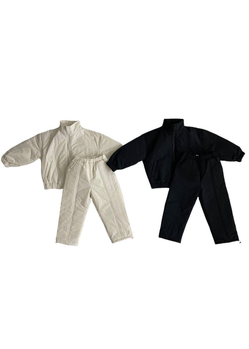 OUR - Korean Children Fashion - #Kfashion4kids - Fleece Padding Top Bottom Set - 3