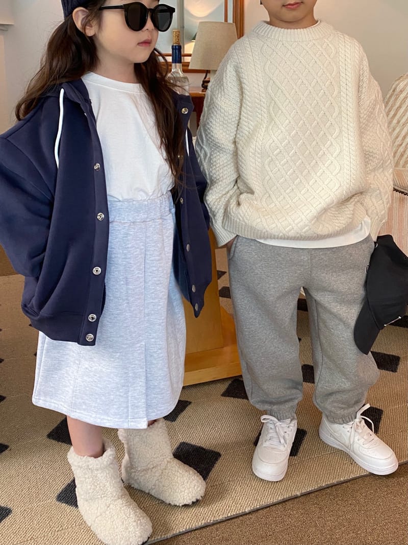 OUR - Korean Children Fashion - #Kfashion4kids - Tery Slit Skirt - 9