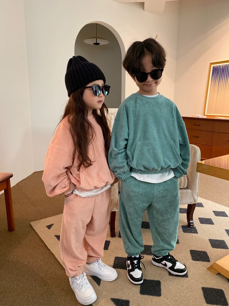 OUR - Korean Children Fashion - #Kfashion4kids - Tery Top Bottom Set
