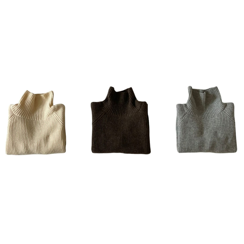 OUR - Korean Children Fashion - #Kfashion4kids - Autumn Turtleneck Knit Tee - 3