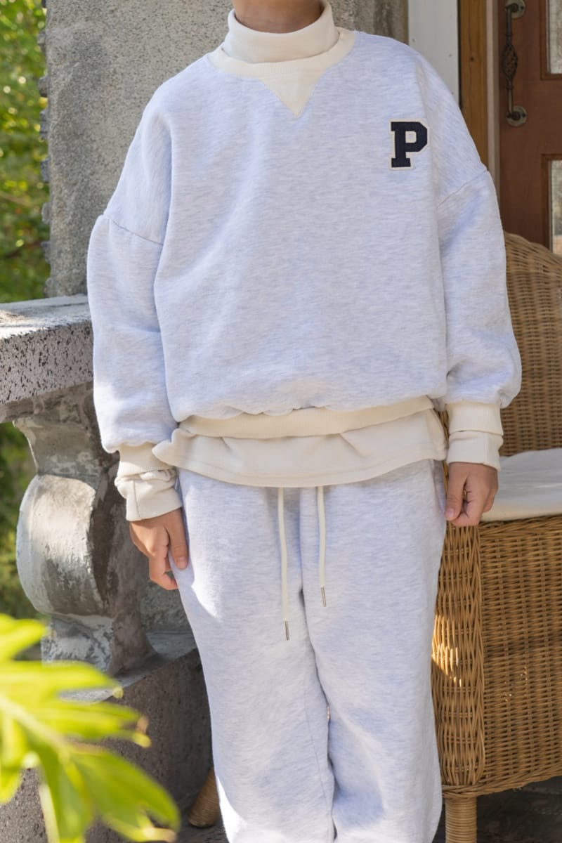 PAPER STUDIOS - Korean Children Fashion - #Kfashion4kids - P Embroidery Sweatshirt - 3