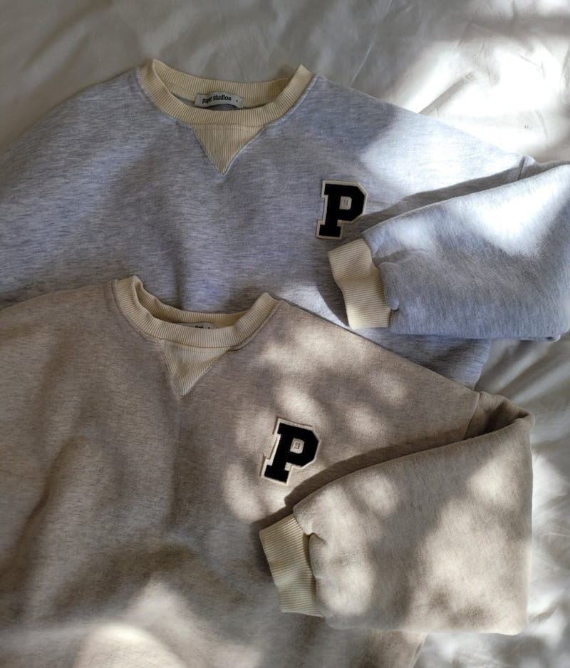 PAPER STUDIOS - Korean Children Fashion - #Kfashion4kids - P Embroidery Sweatshirt - 5