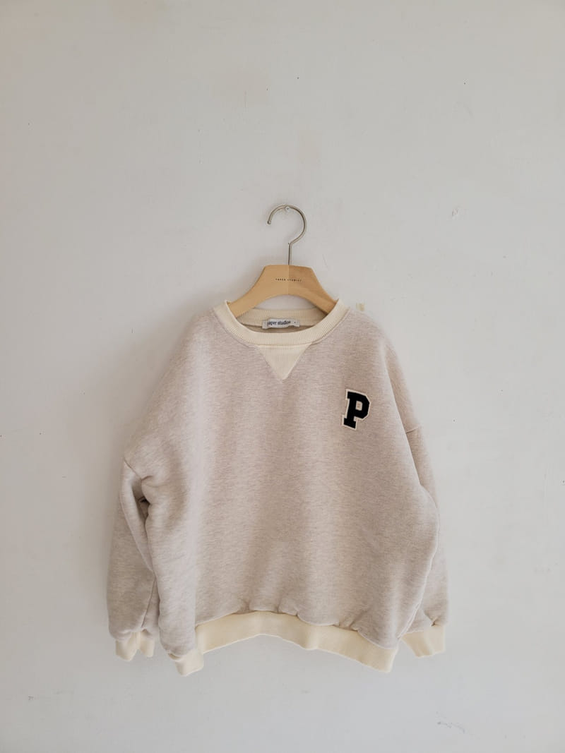 PAPER STUDIOS - Korean Children Fashion - #Kfashion4kids - P Embroidery Sweatshirt - 7