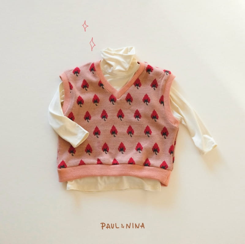 PAUL & NINA - Korean Children Fashion - #Kfashion4kids - Puppy Strawberry Vest - 5