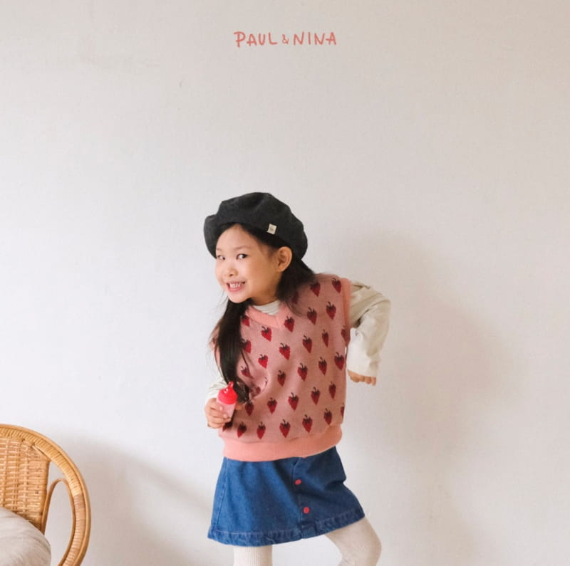 PAUL & NINA - Korean Children Fashion - #Kfashion4kids - Puppy Strawberry Vest - 8