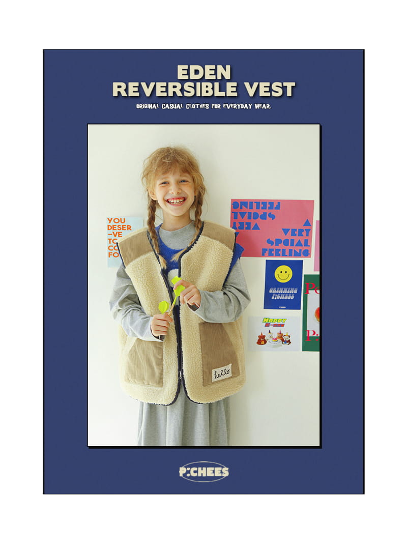 PEACH-CREAM - Korean Children Fashion - #Kfashion4kids - Eden Reversible Vest