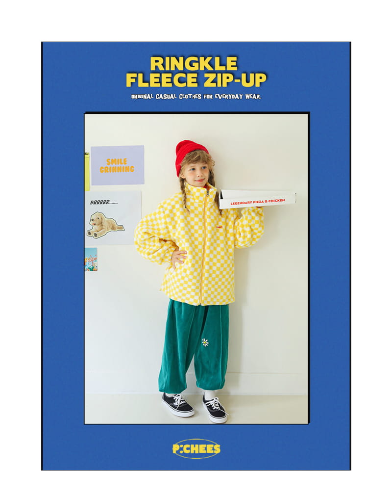PEACH-CREAM - Korean Children Fashion - #Kfashion4kids - Rinkle Fleece Zip-up