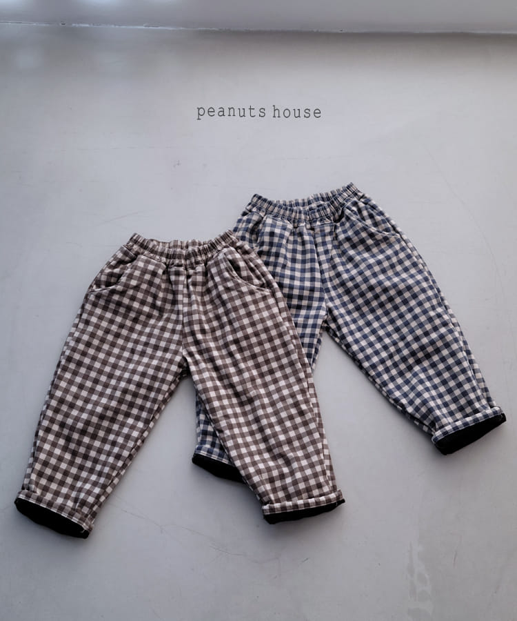 PEANUTS - Korean Children Fashion - #Kfashion4kids - Check Bonding Pants