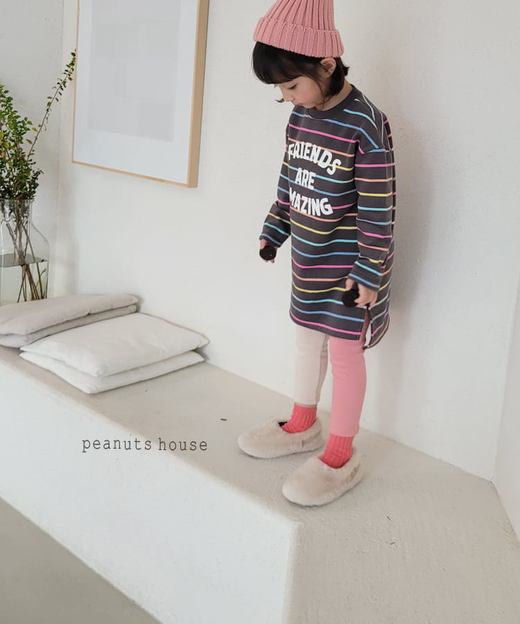 PEANUTS - Korean Children Fashion - #Kfashion4kids - Rainbow Long Tee - 6