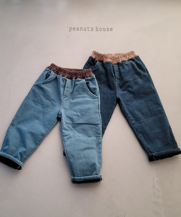 PEANUTS - Korean Children Fashion - #Kfashion4kids - Denim Bonding Pants