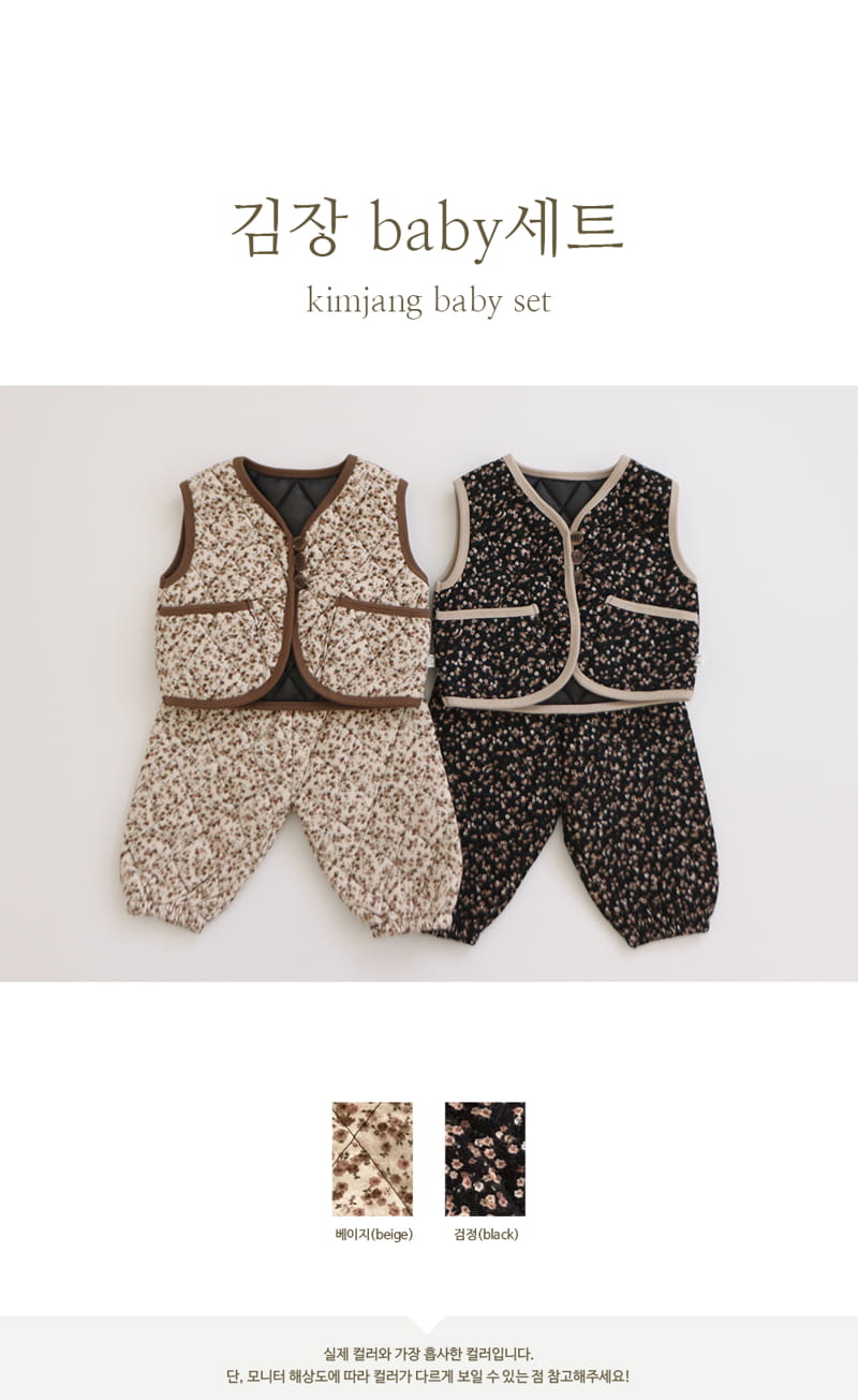 PEEKABOO - Korean Children Fashion - #Kfashion4kids - kimjang Baby Top Bottom Set