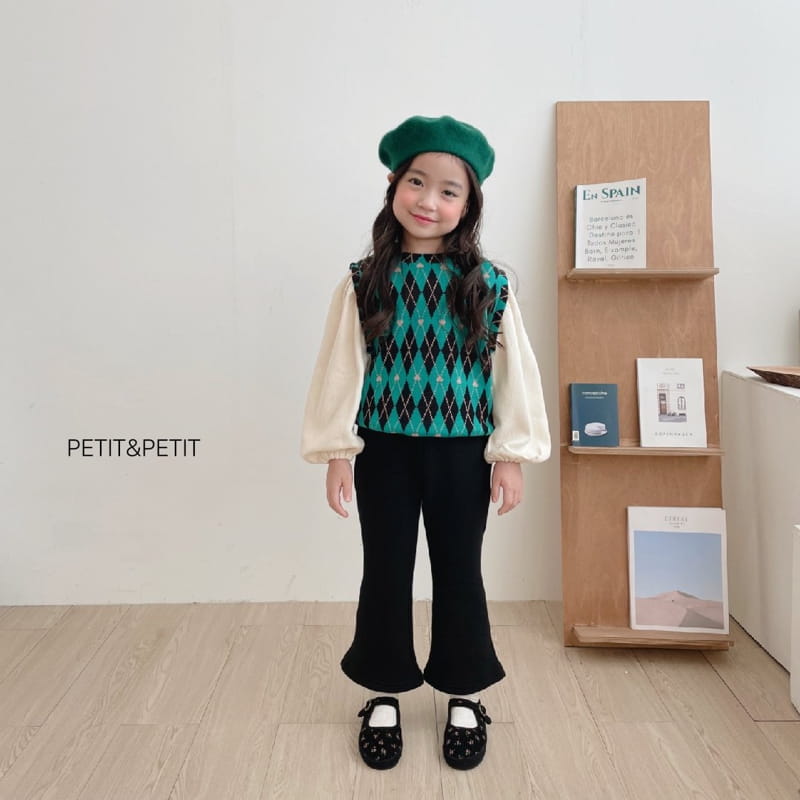 PETIT & PETIT - Korean Children Fashion - #Kfashion4kids - Argyle Knit Blouse
