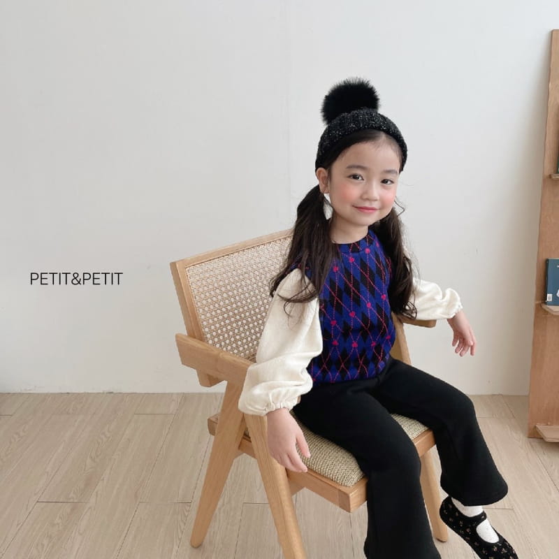 PETIT & PETIT - Korean Children Fashion - #Kfashion4kids - Argyle Knit Blouse - 12