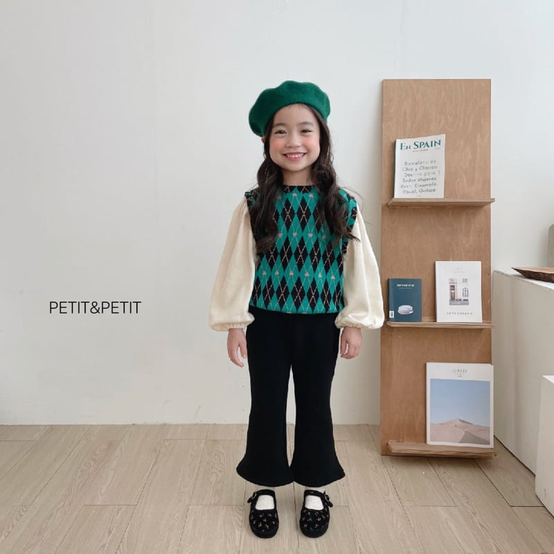 PETIT & PETIT - Korean Children Fashion - #Kfashion4kids - Argyle Knit Blouse - 2