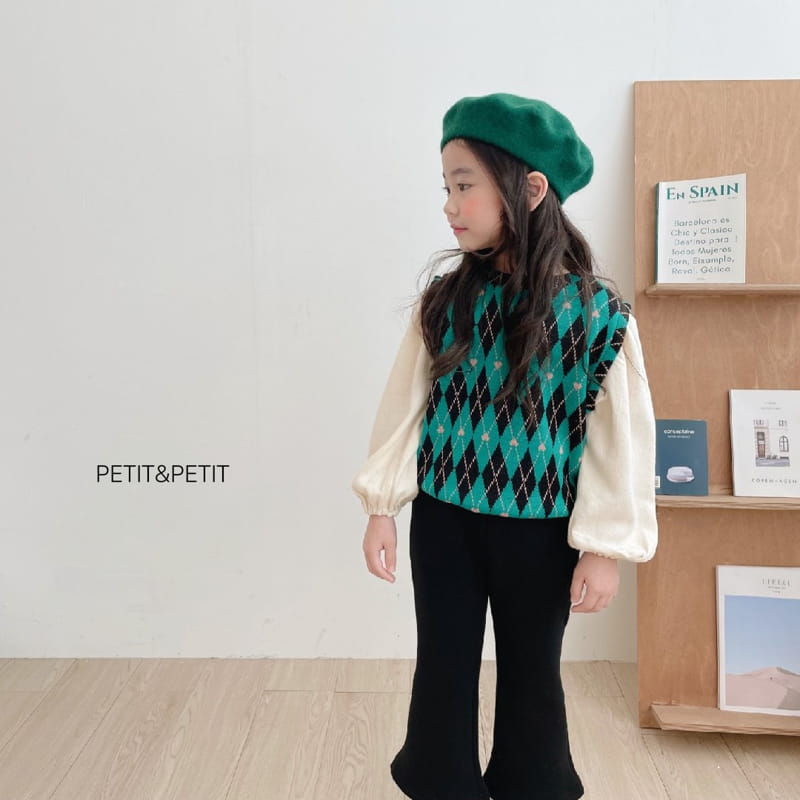 PETIT & PETIT - Korean Children Fashion - #Kfashion4kids - Argyle Knit Blouse - 4