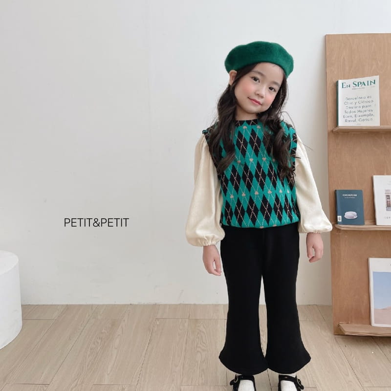 PETIT & PETIT - Korean Children Fashion - #Kfashion4kids - Argyle Knit Blouse - 5