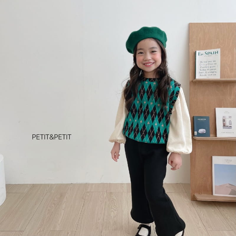 PETIT & PETIT - Korean Children Fashion - #Kfashion4kids - Argyle Knit Blouse - 6