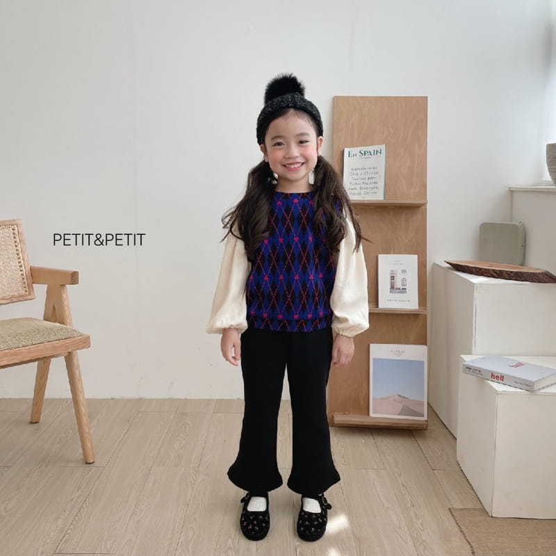 PETIT & PETIT - Korean Children Fashion - #Kfashion4kids - Argyle Knit Blouse - 8