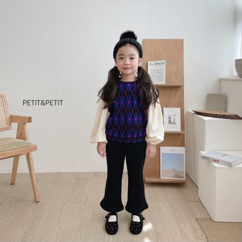PETIT & PETIT - Korean Children Fashion - #Kfashion4kids - Argyle Knit Blouse - 9