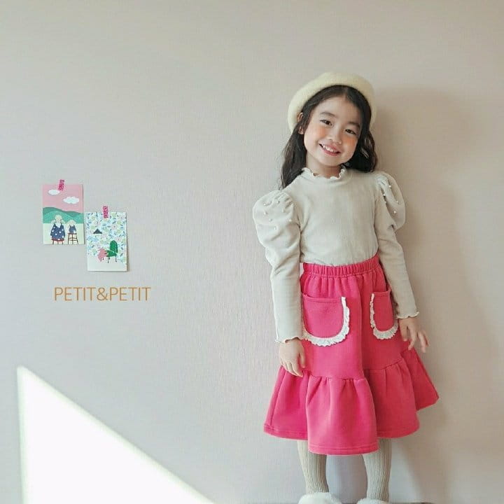 PETIT & PETIT - Korean Children Fashion - #Kfashion4kids - Lace Pocket Skirt