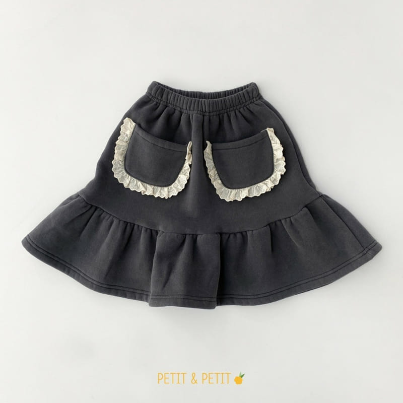 PETIT & PETIT - Korean Children Fashion - #Kfashion4kids - Lace Pocket Skirt - 6