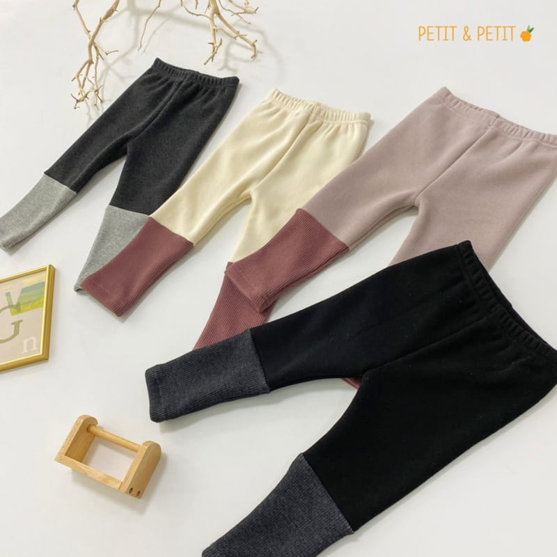 PETIT & PETIT - Korean Children Fashion - #Kfashion4kids - Fleece Rib Color Leggings - 6