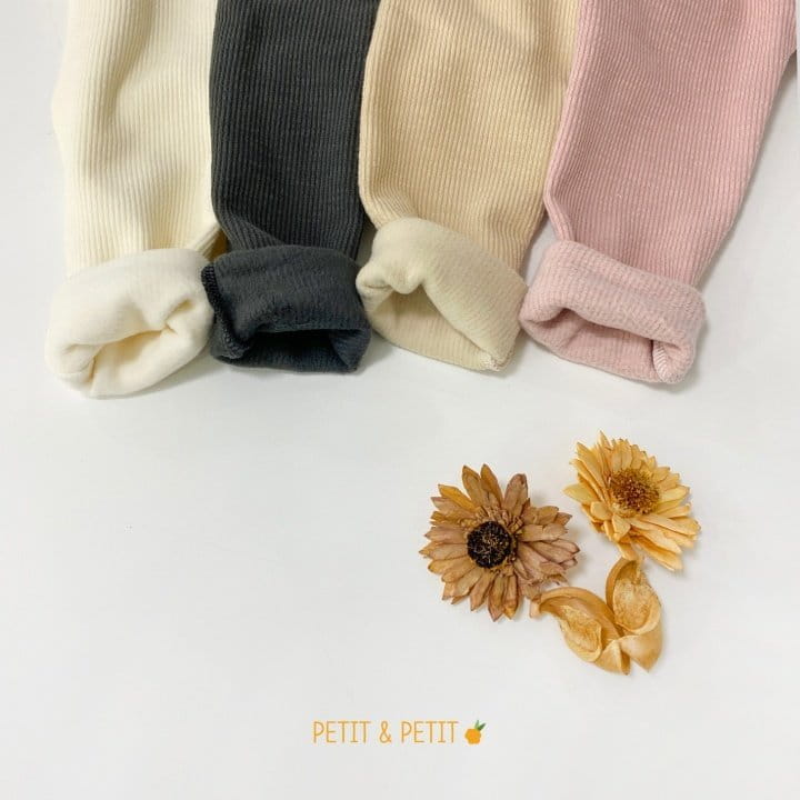 PETIT & PETIT - Korean Children Fashion - #Kfashion4kids - Fleece Rib Leggings - 6