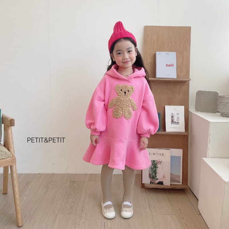 PETIT & PETIT - Korean Children Fashion - #Kfashion4kids - Bear Bear Hoody One-piece