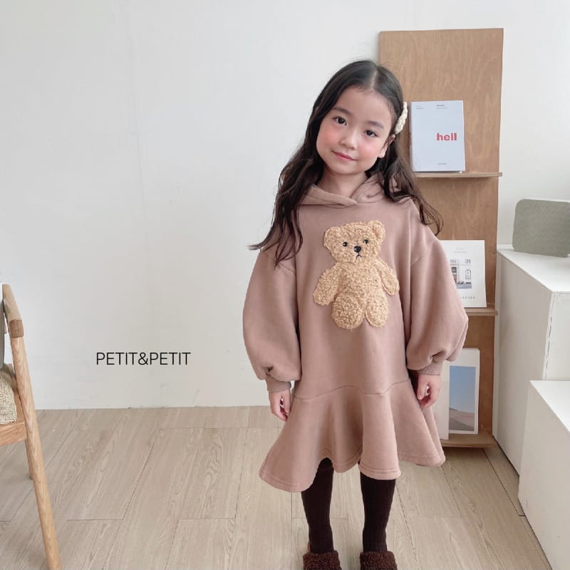 PETIT & PETIT - Korean Children Fashion - #Kfashion4kids - Bear Bear Hoody One-piece - 10