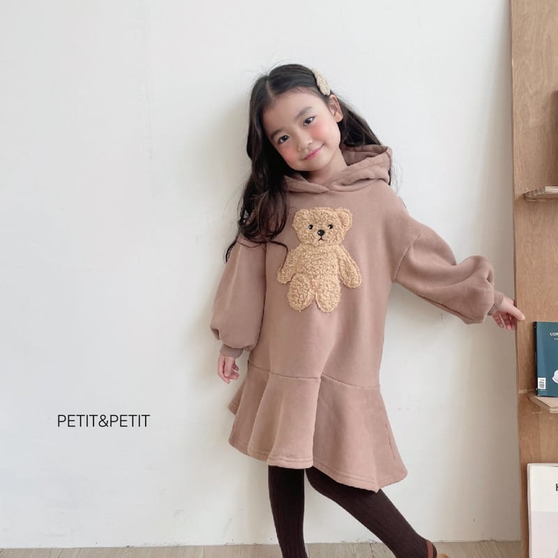 PETIT & PETIT - Korean Children Fashion - #Kfashion4kids - Bear Bear Hoody One-piece - 12