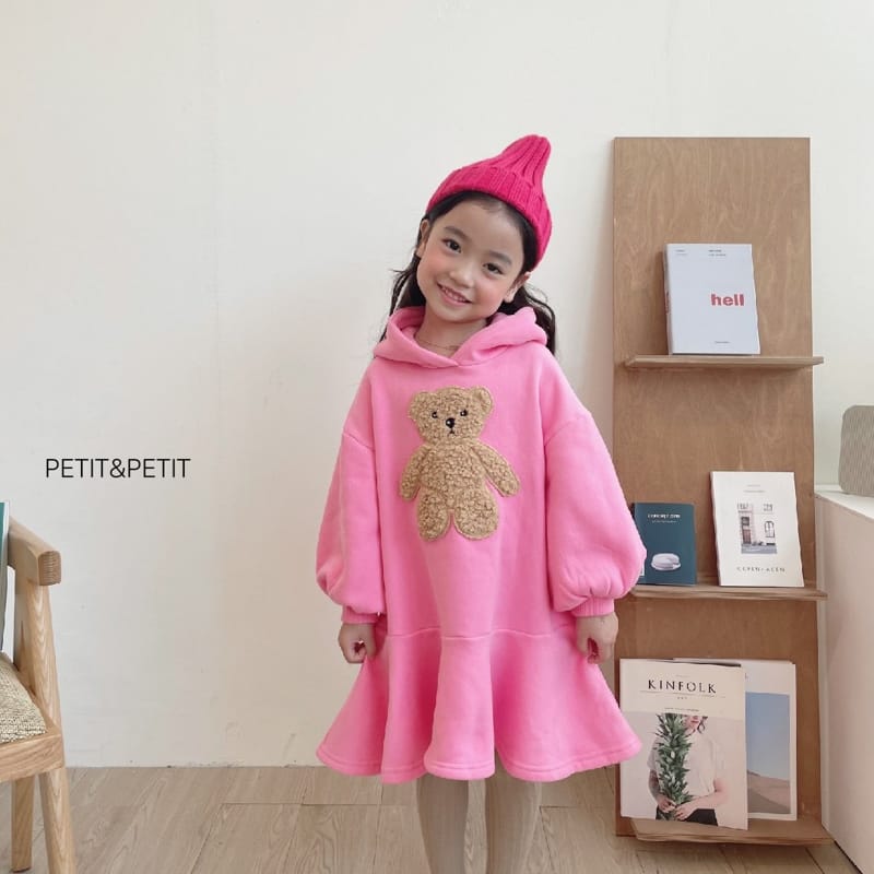 PETIT & PETIT - Korean Children Fashion - #Kfashion4kids - Bear Bear Hoody One-piece - 2