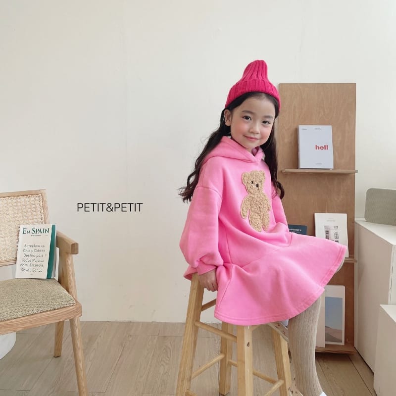 PETIT & PETIT - Korean Children Fashion - #Kfashion4kids - Bear Bear Hoody One-piece - 4